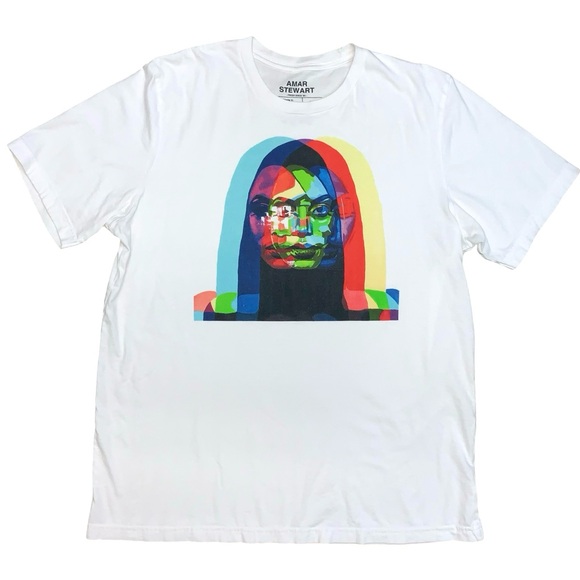 Tops - Amar Stewart Graphic T Shirt Tee XL Cotton Streetwear Art Hip Hop Unisex